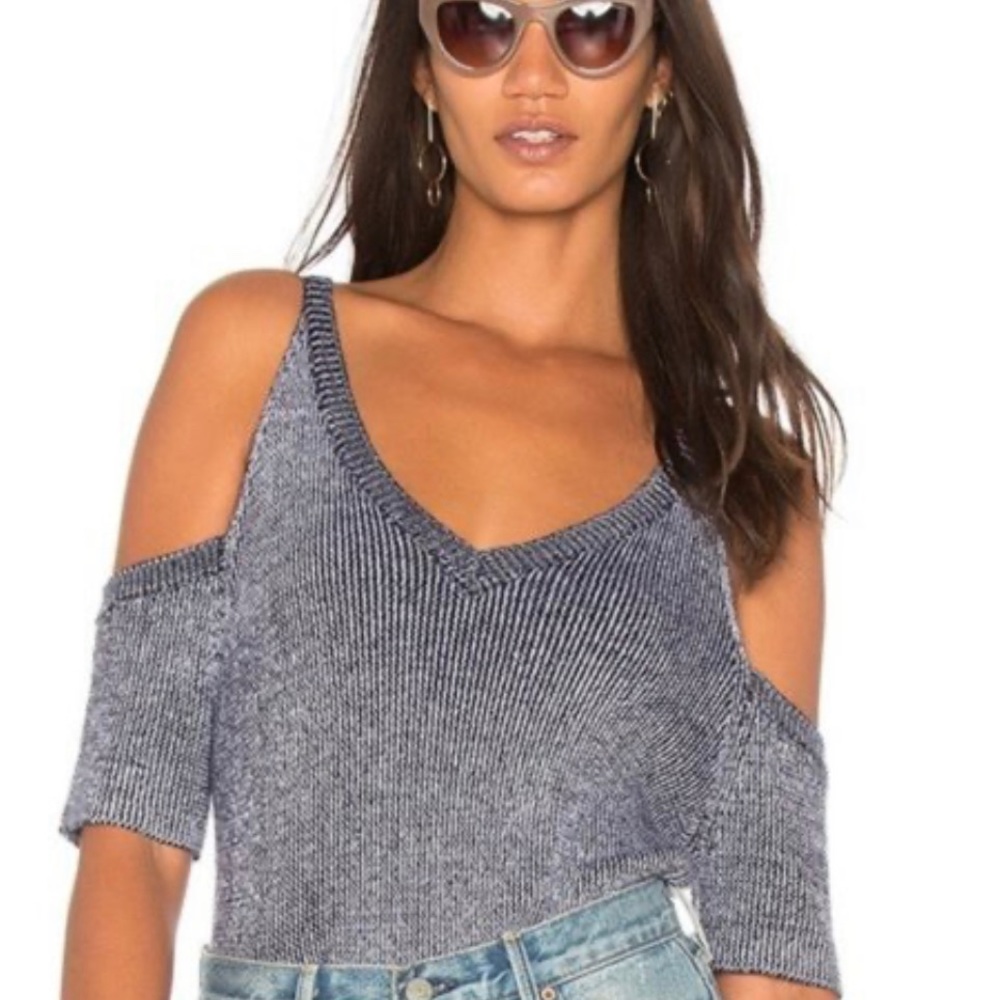 Splendid Knit Cold Shoulder Top XL NWT